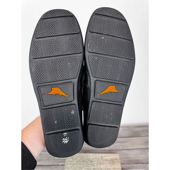 NEW TOMMY BAHAMA NASSAU‎ BLACK LEATHER VENETIAN LOAFERS SIZE 10.5 D - Picture 5 of 8